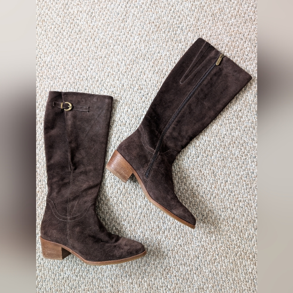 Italeau Women's Waterproof Brown Leather Boots Size 7.5